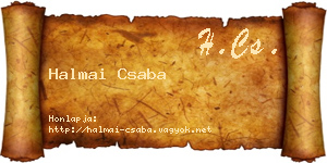 Halmai Csaba névjegykártya