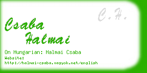 csaba halmai business card